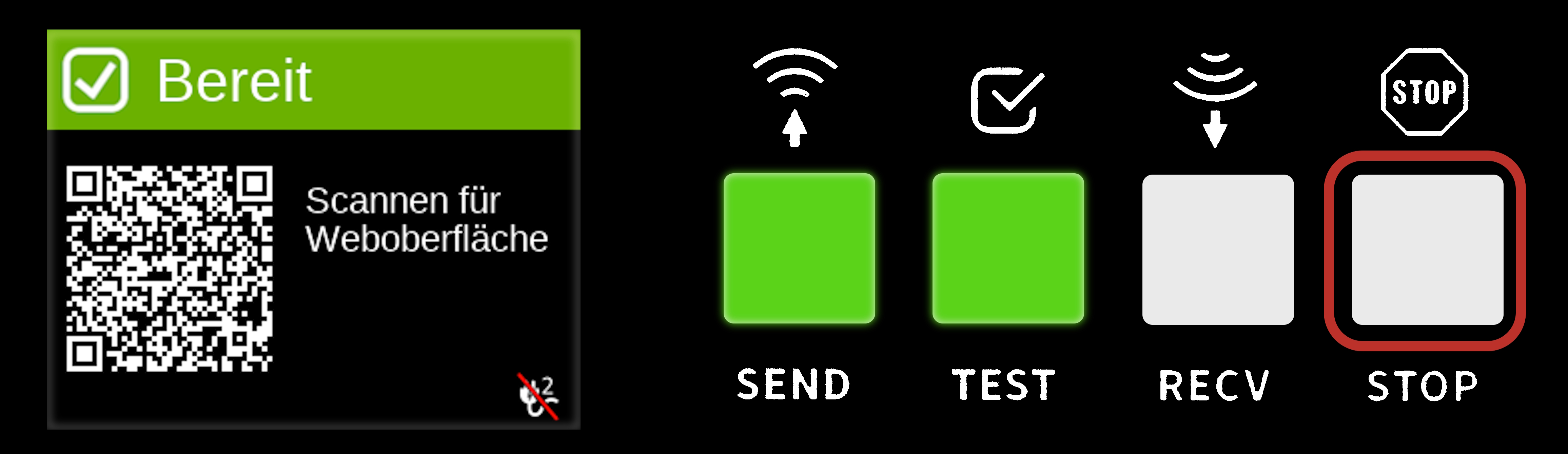 Display AUX aus im Bereitzustand